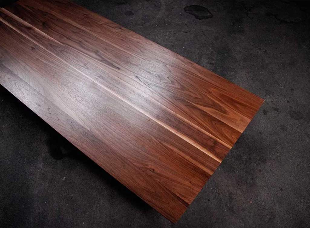 Nussbaum Tischplatte 200x90cm mit Facettenkante