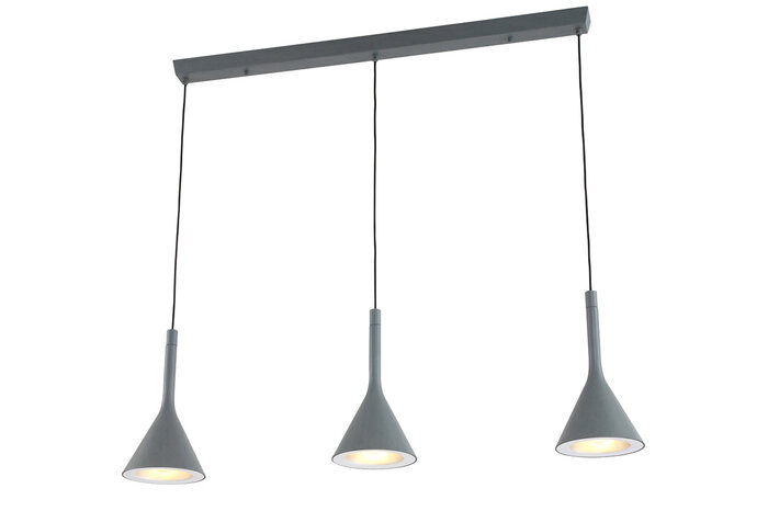 Design Deckenlampe aus Metall in Beton Optik gefertigt.