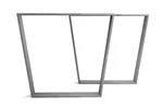 Tischkufen Stahlgestell massiv Eisen 2er Set in konischer Bauweise gebaut