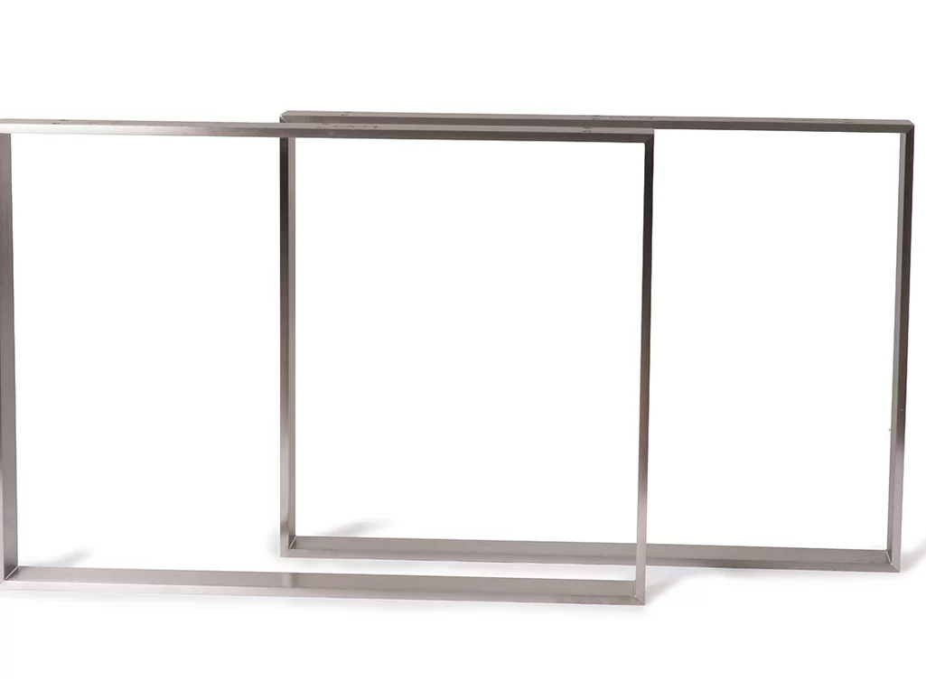 Stahl Tischgestell Kufen auf Maß im Profil von 10x1