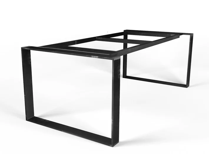 Stahlband Tischgestell selbsttragend nach Maß mit einem Profil von 10x1