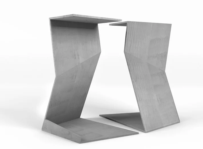 Design Tischgestell aus Stahl nach Maß in futuristischer Optik gefertigt.