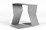 Design Tischgestell aus Stahl nach Maß in futuristischer Optik gefertigt.