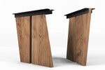 Moderne Esstischwangen aus Holz nach Maß gefertigt verschiedene Oberflächen stehen zur Auswahl