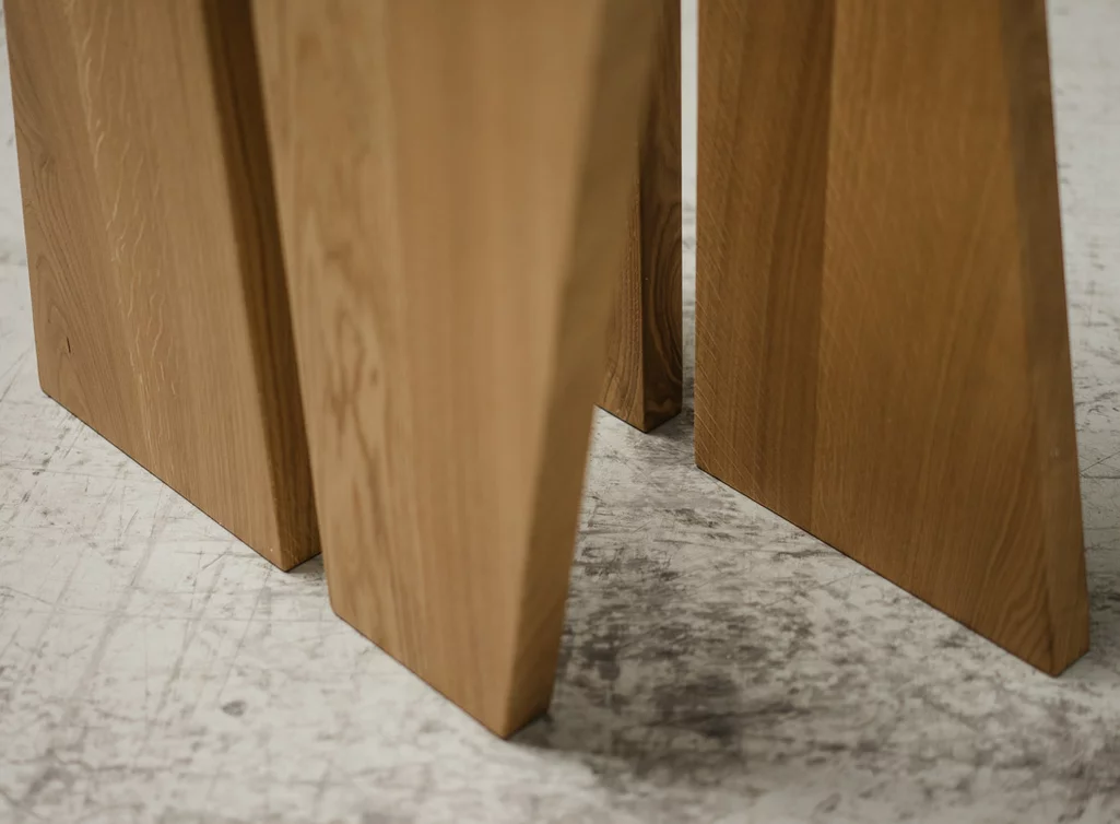 Detailansicht Eiche Esstischwangen