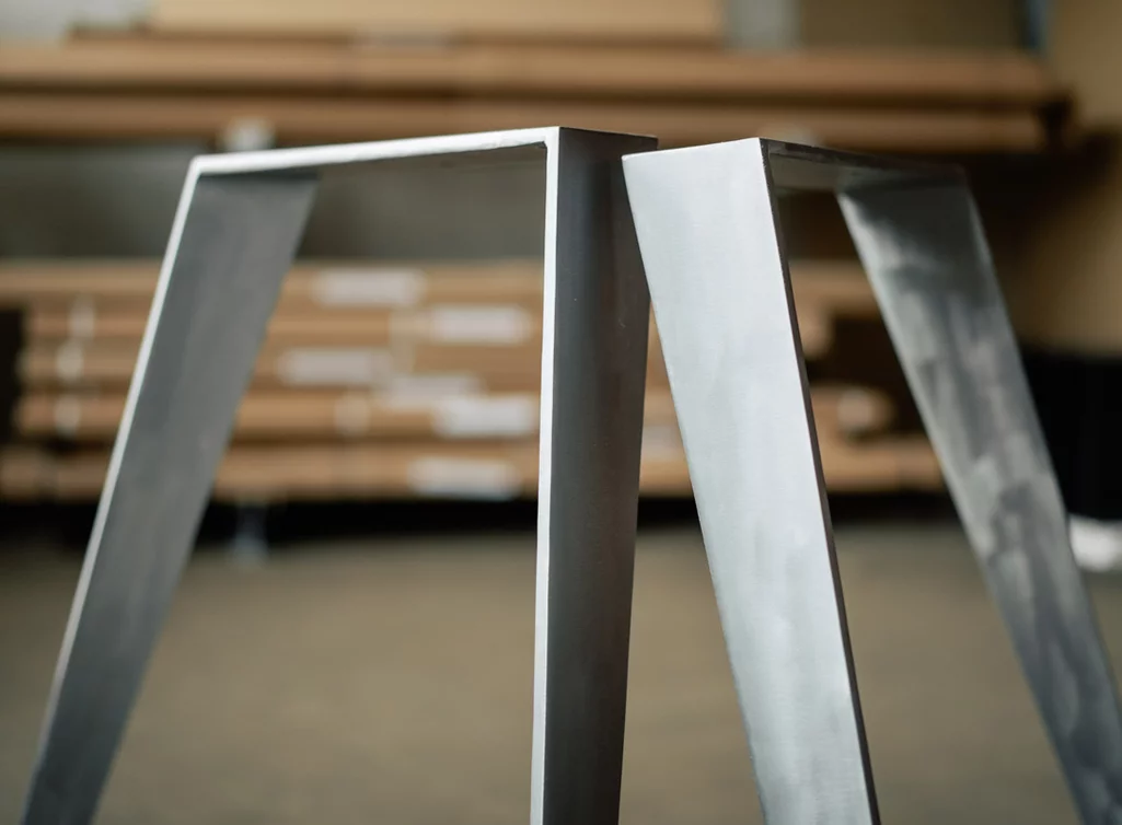 Detailansicht Blankstahl Version Kufen Gestell TCX430