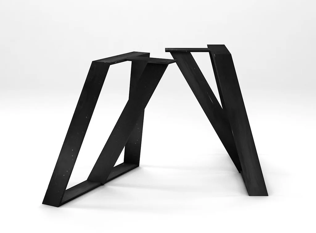 Tisch Untergestell Stahl nach Maß im 2er Set für deine Tischplatte