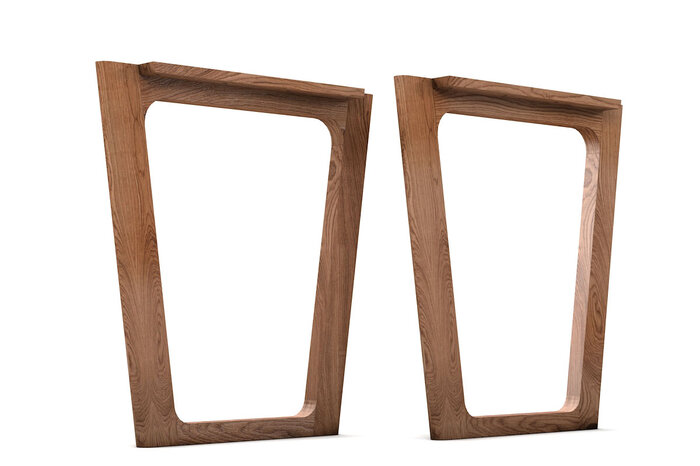 Modernes Holzkufen Tischgestell auf Maß