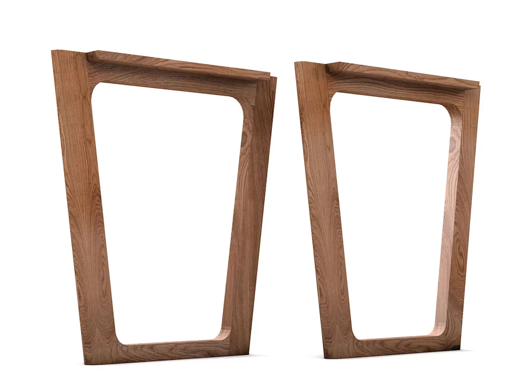 Modernes Holzkufen Tischgestell auf Maß Modernes Holzkufen Tischgestell auf Maß