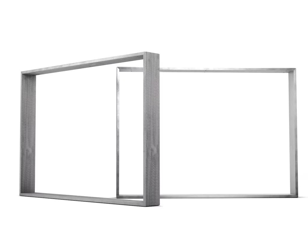 Tischgestell mit einfacher Montage durch Bohrlöcher an der Oberseite Tischgestell mit einfacher Montage durch Bohrlöcher an der Oberseite