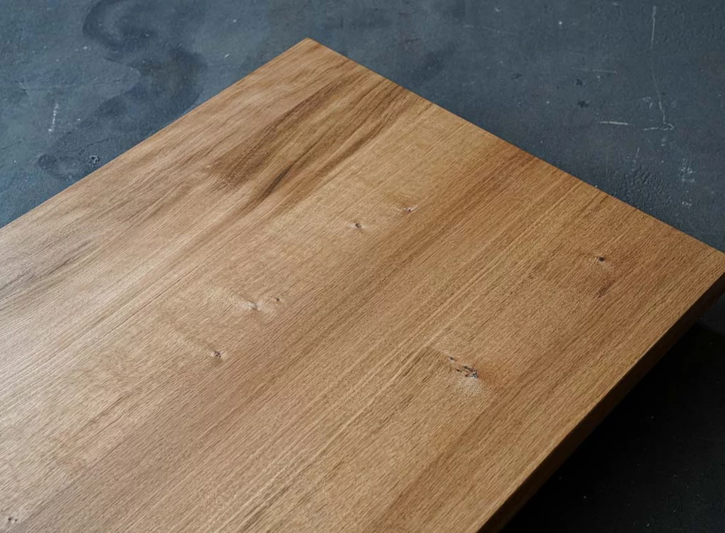 Tischplatte Eiche astig 150x80cm aufgedoppelt