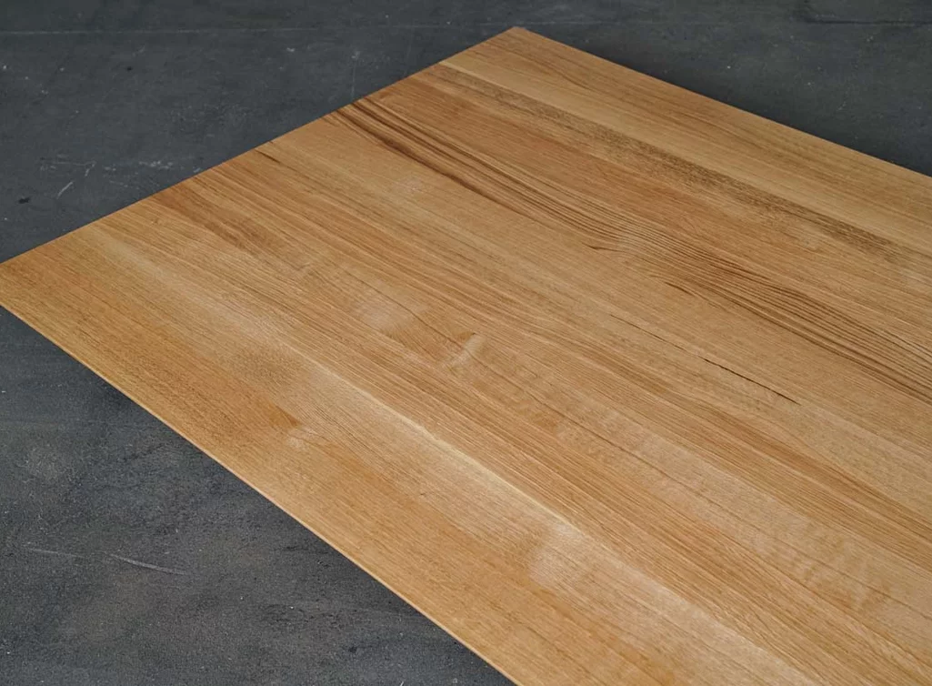 Tischplatte Eiche mit Facettenkante astfrei 240x110c,