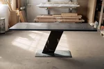 Stahl Esstisch in 200x100x77cm im modernen Industriedesign