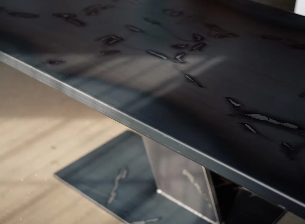 Stahl Esstisch in 200x100x77cm im modernen Industriedesign