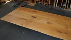 Eingedrehte Gewindemuffen auf der Unterseite der Eiche Tischplatte Nr. 366