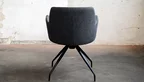 Stuhl drehbar Ansicht hinten mit einer Rückenlehne aus Stoff