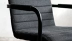 Detailansicht Freischwinger Stuhl aus Stoff