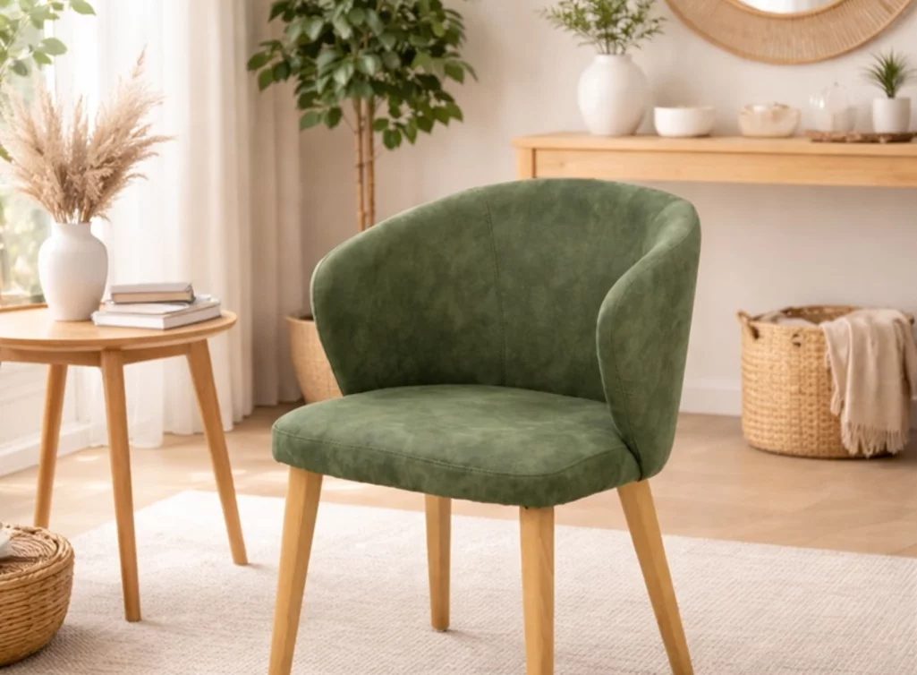 Esszimmerstuhl mit Holzbeinen 10B im Esszimmer