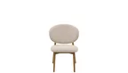 Scandi Stuhl gepolstert Eiche Frontansicht
