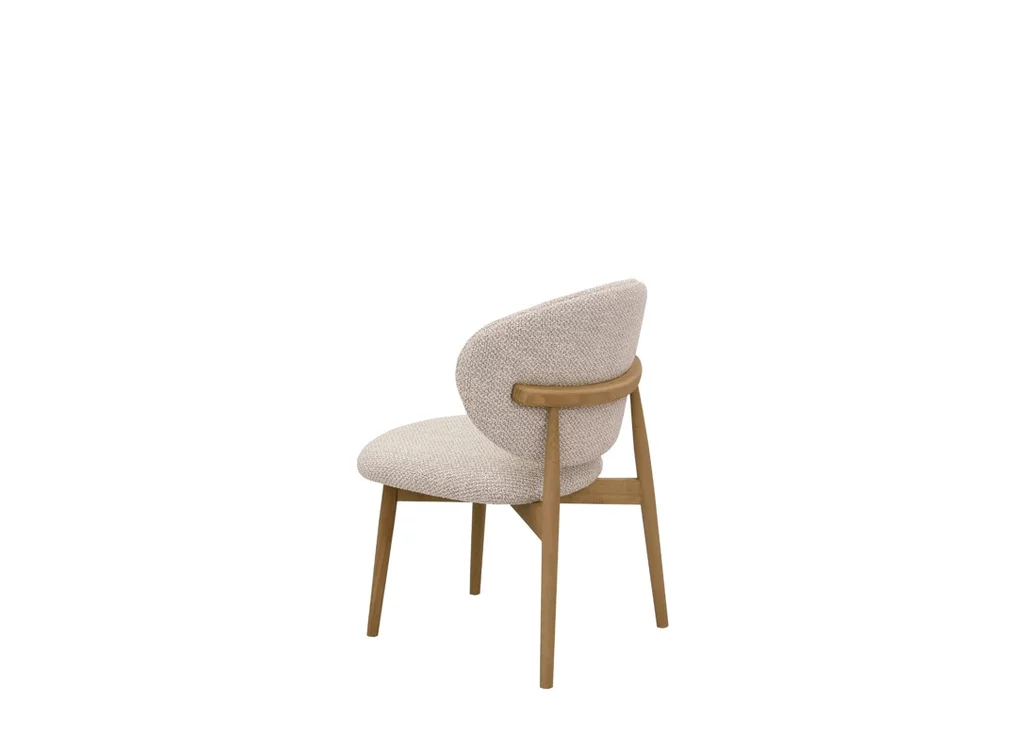 Scandi Stuhl von schräg hinten Eiche Holzgestell