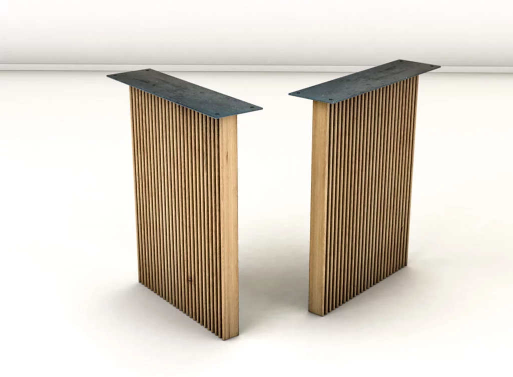 Holz Tischwangen aus Eiche massiv mit einer Stärke von 6cm