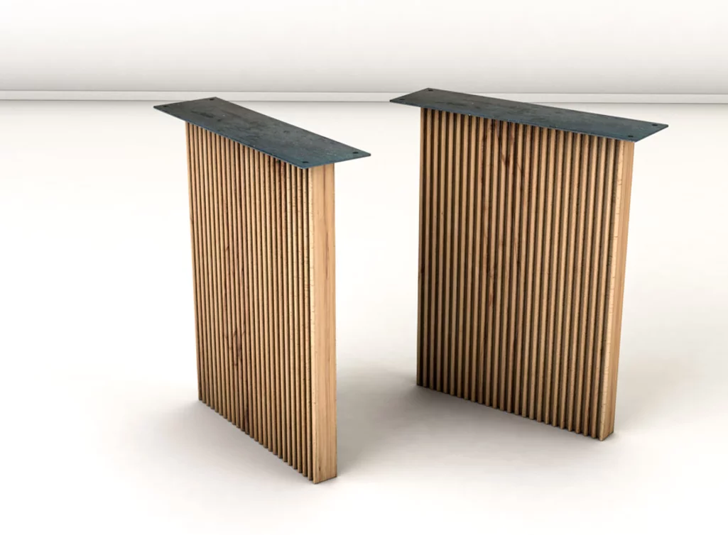 Kernbuche Tischgestell nach Maß aus Kernholz gefertigt