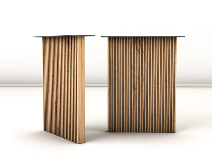 Tischgestell Holz aus Kernbuche in verschiedenen Farben zur Auswahl
