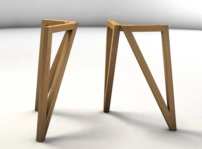 Holz Tischgestell Buche nach Maß gefertigt, Modell AFR763