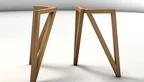 Holz Tischgestell Buche nach Maß gefertigt, Modell AFR763