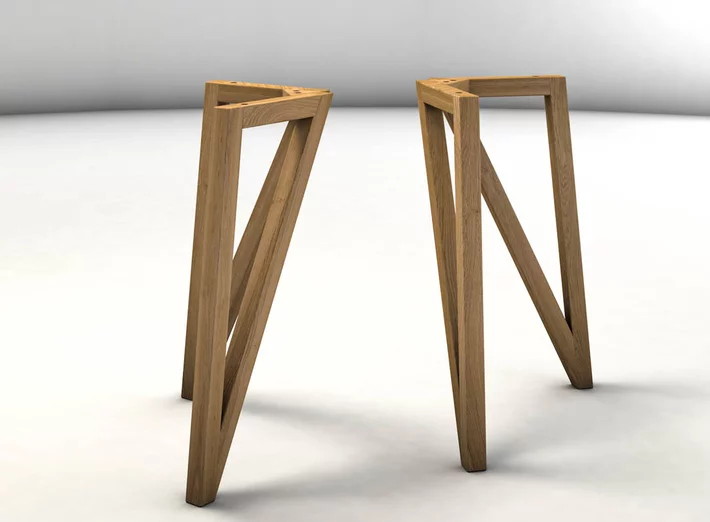 Tischgestell Holz aus Eiche nach Maß, Modell AFR763