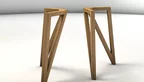 Tischgestell Holz aus Eiche nach Maß, Modell AFR763