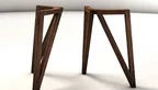 Tischgestell filigran aus Nussbaum auf Maß produziert