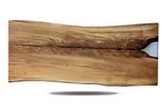 Baumstamm Tischplatte aus Eiche Massivholz mit Epoxidharz gefertigt