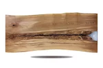 Baumstamm Tischplatte aus Eiche Massivholz mit Epoxidharz gefertigt