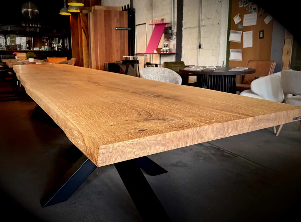 Massive Eiche Tischplatte, 470 cm | © © 2025 Holzpiloten