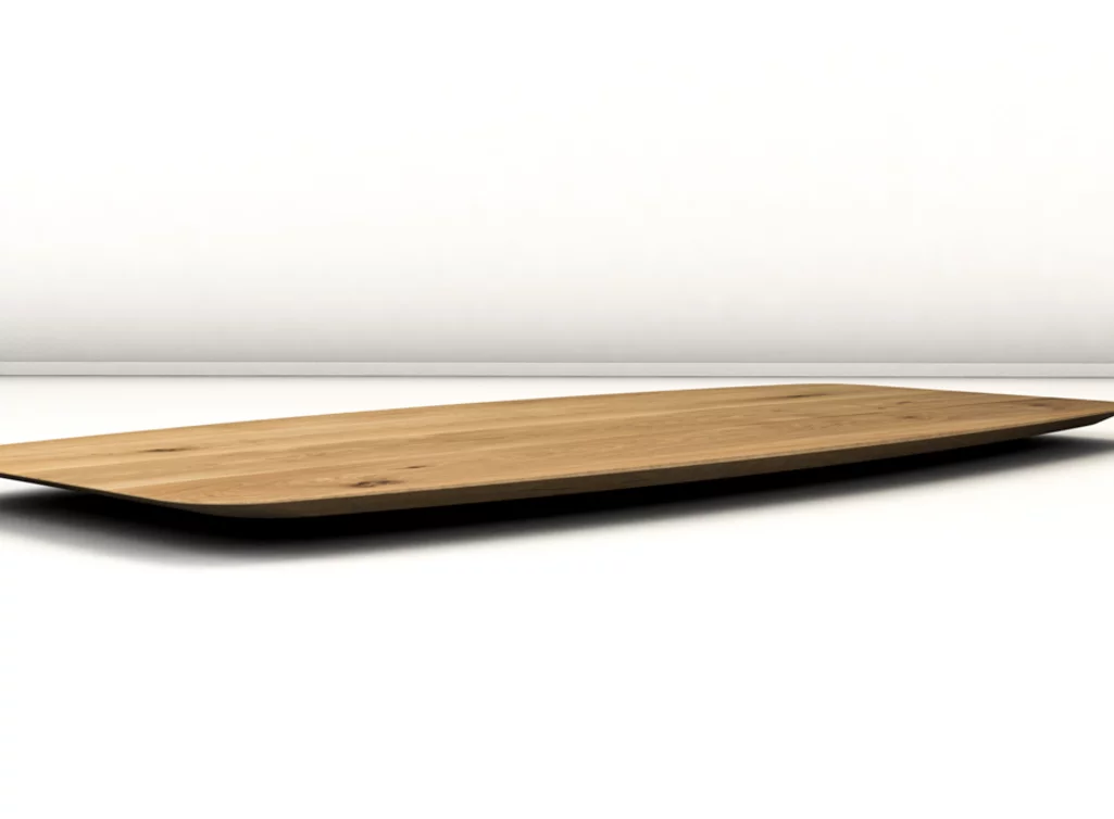 Tischplatte nach Maß - abgebildet mit Schweizer Kante