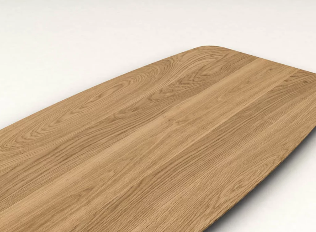 Tischplatte nach Maß in Bootsform gefertigt