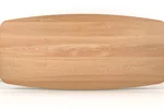 Buchenholz Platte in Bootsform weitgehend astfrei nach Maß gefertigt