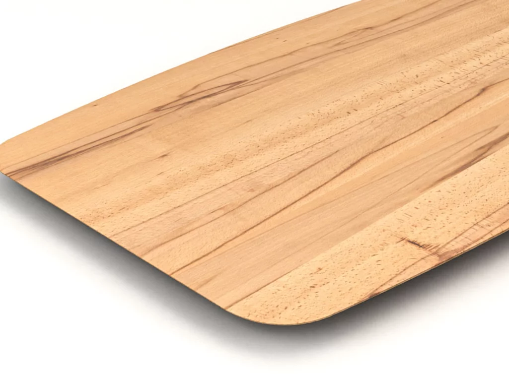 Tischplatte nach Maß aus Kernbuche mit geraden Kanten oder Schweizer Kante