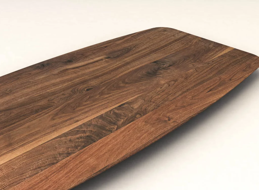 Tischplatte massiv aus Nussbaum nach Deinem Maß gefertigt