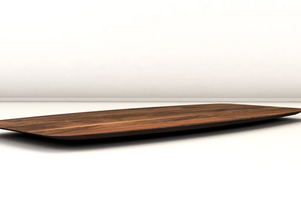 Holz Tischplatte auf Maß aus astigem Nussbaum massiv