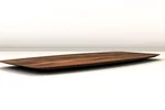 Holz Tischplatte auf Maß aus astigem Nussbaum massiv
